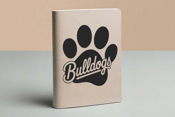 Bulldogs Silhouette Dog Paw Svg