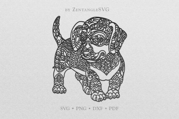 Cute Dachshund SVG Mandala Dog Breed SVG