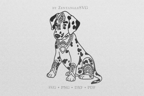 Cute Dalmatian SVG Mandala Dog Breed SVG