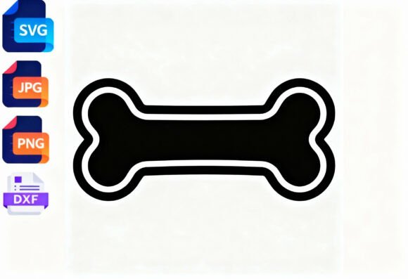 Dog Bone SVG Cut File for Crafts