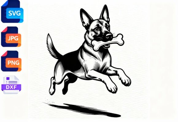 German Shepherd Dog Bone SVG Review