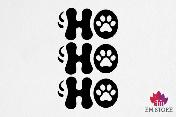 HO HO HO - Dog Christmas Svg