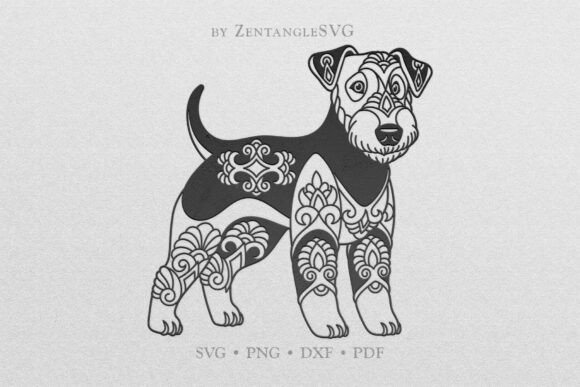 Lakeland Terrier, Mandala Dog Breed SVG