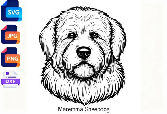 Maremma Sheepdog Line Art SVG Review