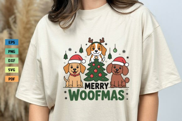 Merry Woofmas Christmas Dog Shirt SVG