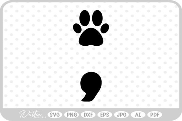 Paw Print Cat Dog Semicolon Design Review
