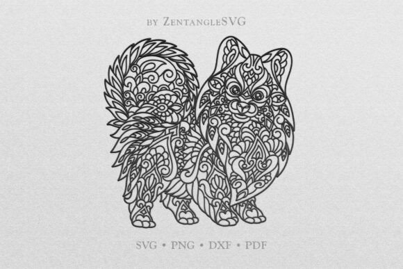 Pomeranian SVG, Mandala Dog Breed SVG