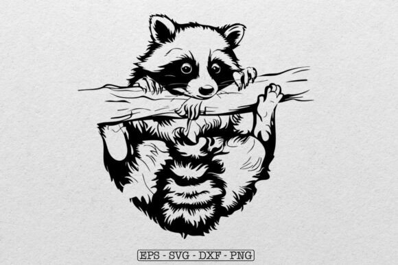 Raccoon SVG Dog Vector, Clipart Vector