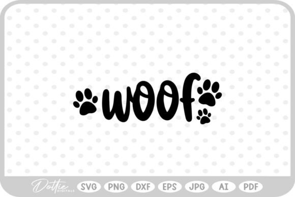 Woof Puppy Dog Pet SVG PNG DXF